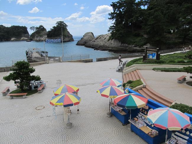 遊覧船乗り場と堂ヶ島園地