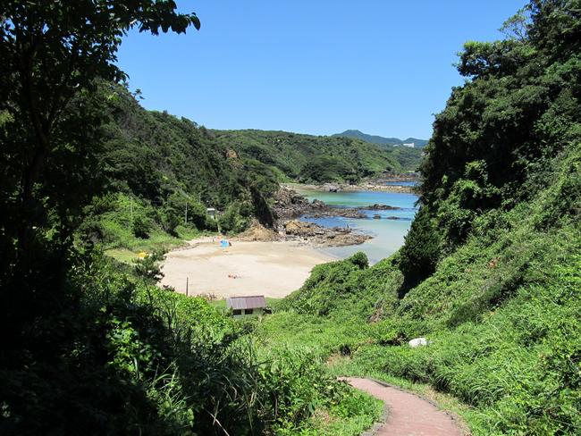 九十浜海水浴場 階段より